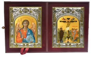 Складень Ангел Хранитель и Распятие Господа нашего Иисуса Христа