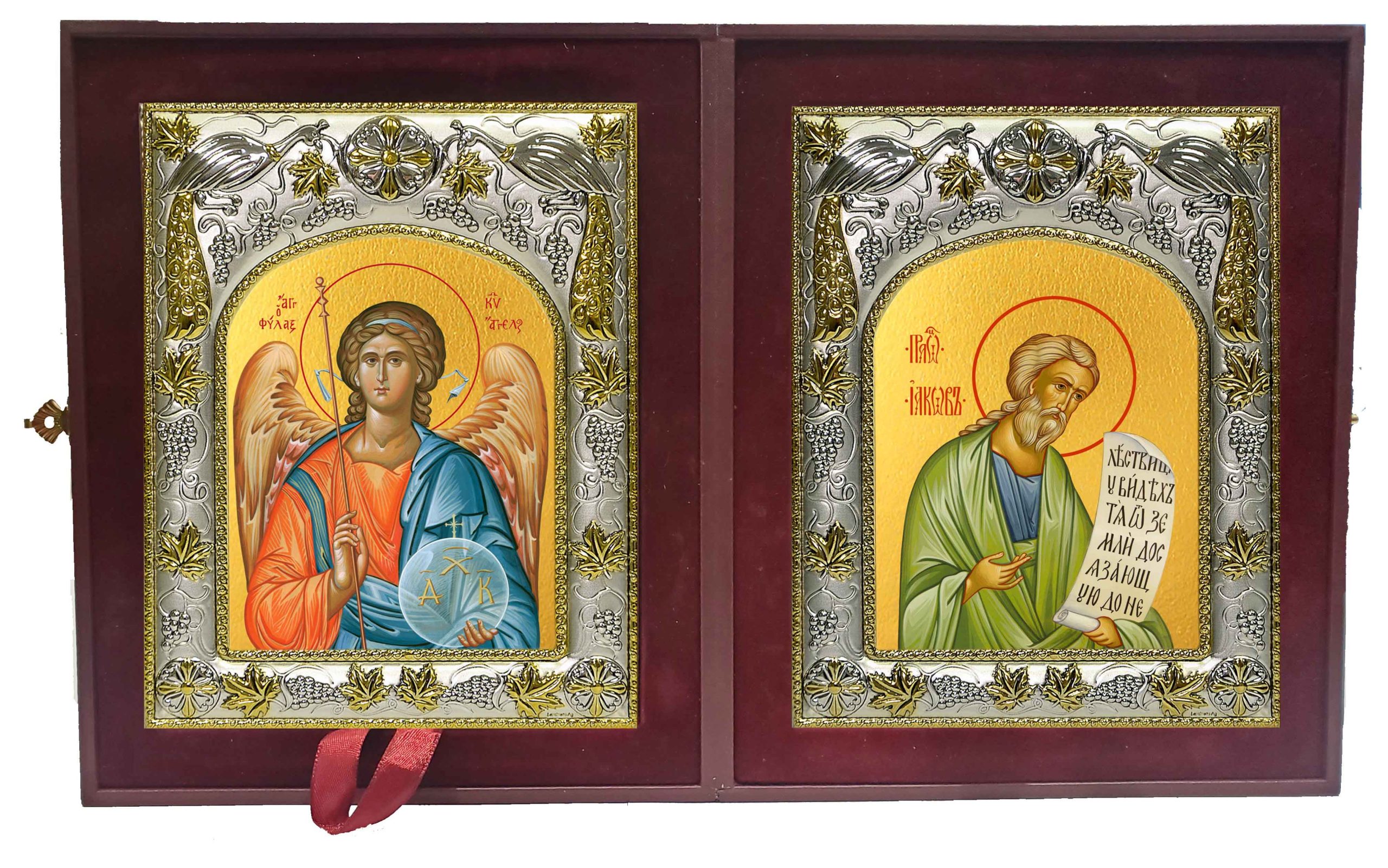 Складень Ангел Хранитель и Иаков (Яков), брат Господень, апостол