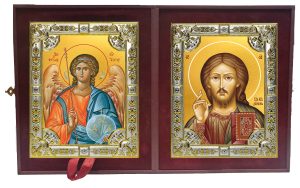Складень Ангел Хранитель и Господь Вседержитель