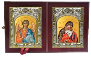Складень Ангел Хранитель и Умиление, икона Божией Матери