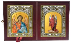 Складень Ангел Хранитель и Михаил архангел