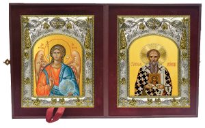 Складень Ангел Хранитель и Кирилл Катанский