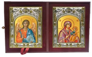 Складень Ангел Хранитель и Ченстоховская икона Божией Матери