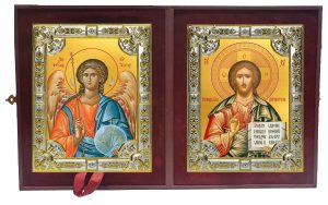 Складень Ангел Хранитель и Господь Вседержитель