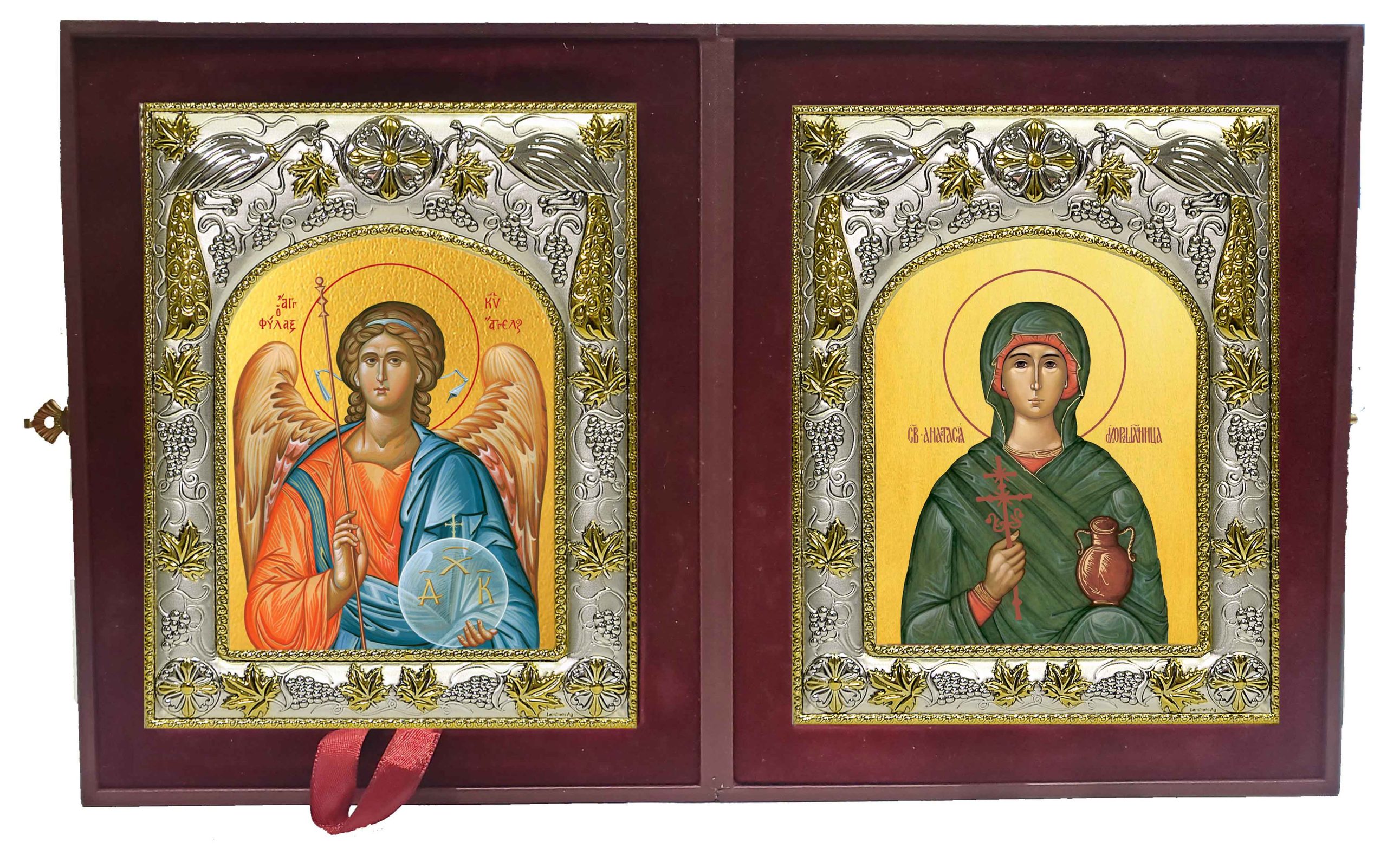 Складень Ангел Хранитель и Анастасия Узорешительница