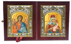 Складень Ангел Хранитель и Новодворская икона Божией Матери