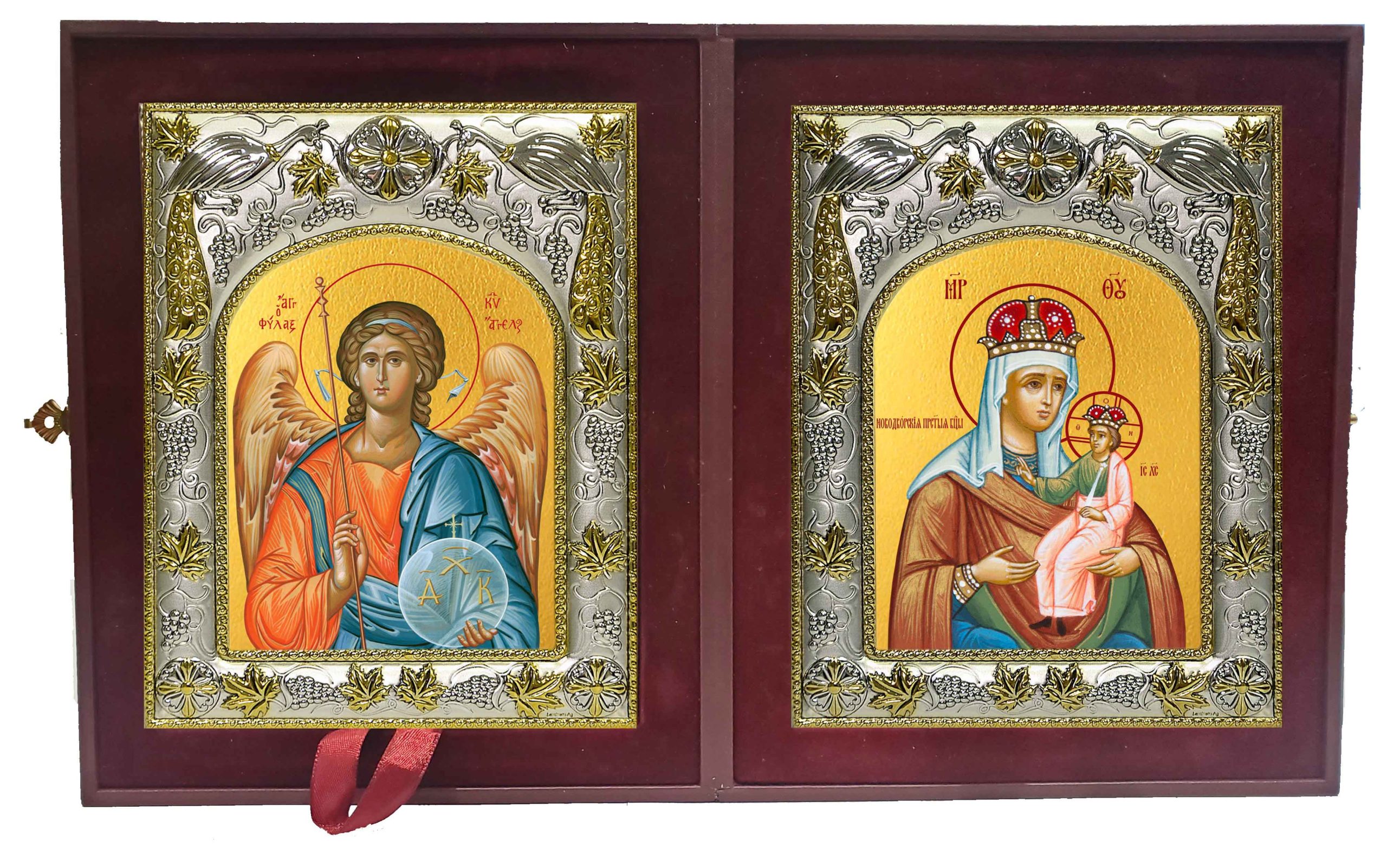 Складень Ангел Хранитель и Новодворская икона Божией Матери