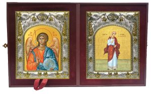 Складень Ангел Хранитель и Агафия Панормская Святая мученица