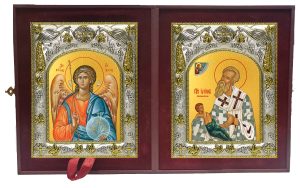 Складень Ангел Хранитель и Иулиан Кеноманийский, епископ, святитель