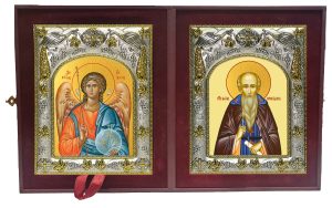 Складень Ангел Хранитель и Максим Исповедник преподобный