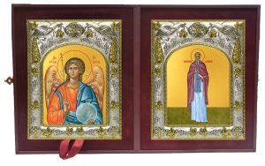 Складень Ангел Хранитель и Арсений Латрийский преподобный