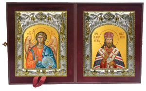 Складень Ангел Хранитель и Иннокентий (Кульчицкий), митрополит Иркутский, святитель