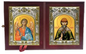 Складень Ангел Хранитель и Вадим Персидский архимандрит, преподобномученик
