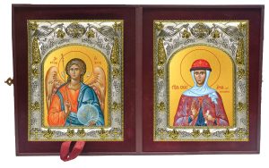 Складень Ангел Хранитель и Анна Всеволодовна, преподобная княжна