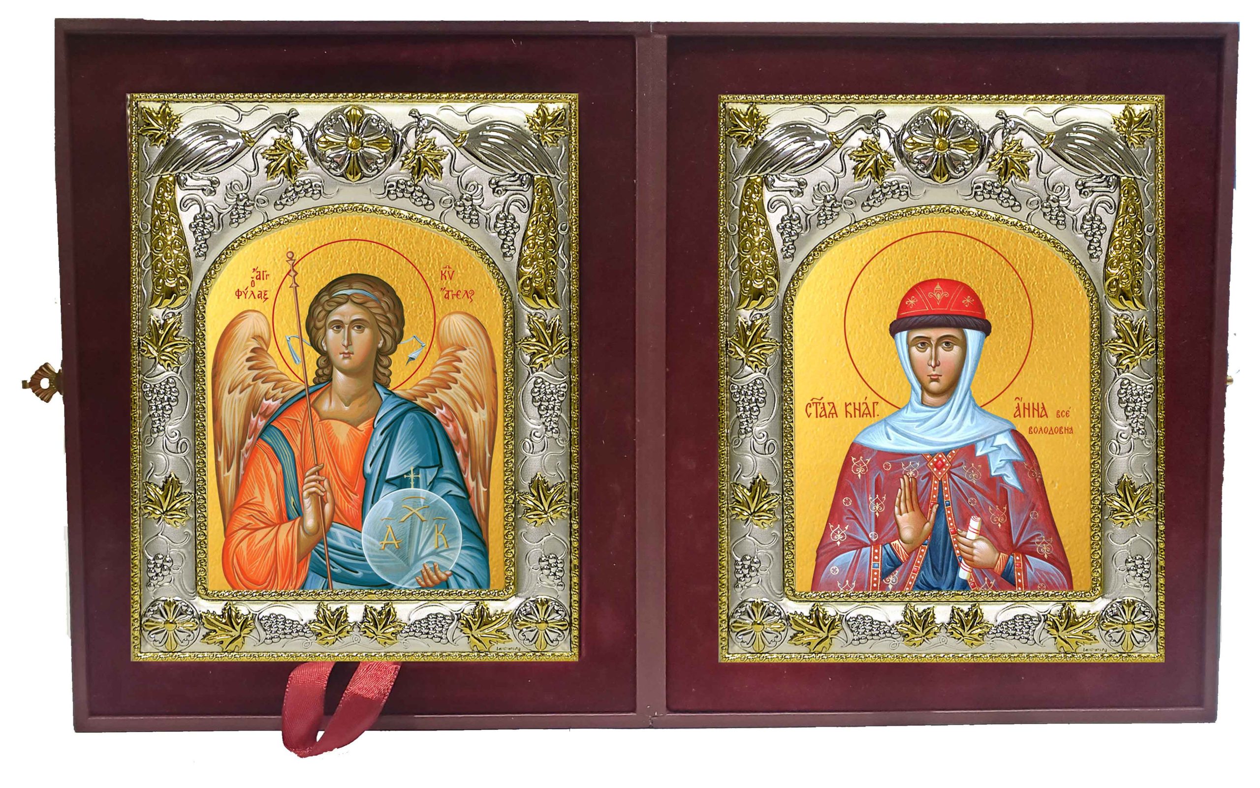 Складень Ангел Хранитель и Анна Всеволодовна, преподобная княжна