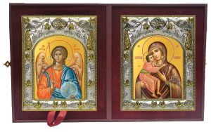 Складень Ангел Хранитель и Феодоровская(Федоровская) икона Божией Матери