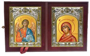 Складень Ангел Хранитель и Огневидная икона Божией Матери
