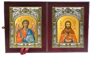 Складень Ангел Хранитель и Александр (Цицернов), священномученик
