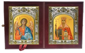 Складень Ангел Хранитель и Тамара благоверная царица