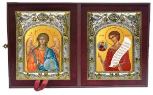 Складень Ангел Хранитель и Роман Сладкопевец преподобный