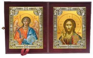 Складень Ангел Хранитель и Господь Вседержитель