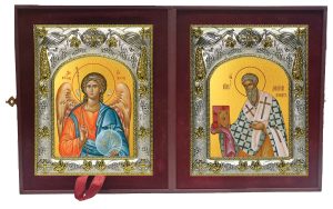 Складень Ангел Хранитель и Дионисий Ареопагит, священномученик