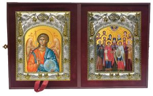 Складень Ангел Хранитель и Собор святых целителей