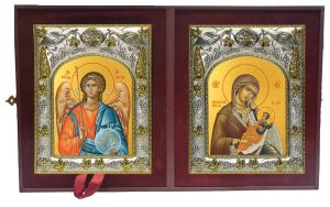 Складень Ангел Хранитель и Утоли мои печали, икона Божией Матери