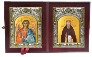 Складень Ангел Хранитель и Сергий (Сергей) Радонежский преподобный