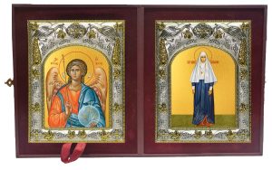 Складень Ангел Хранитель и Елизавета, Елисавета преподобномученица, великая княгиня