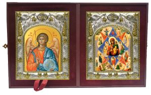 Складень Ангел Хранитель и Неопалимая Купина, икона Божией Матери