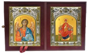Складень Ангел Хранитель и Державная икона Божией Матери