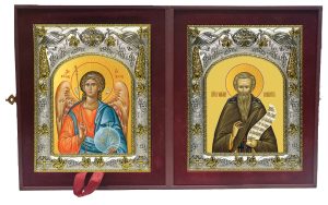 Складень Ангел Хранитель и Григорий Синаит преподобный