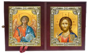 Складень Ангел Хранитель и Господь Вседержитель