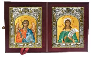 Складень Ангел Хранитель и Серафима дева мученица