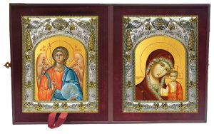 Складень Ангел Хранитель и Казанская икона Божией Матери