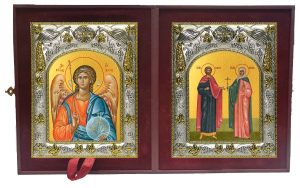 Складень Ангел Хранитель и Адриан и Наталия мученики