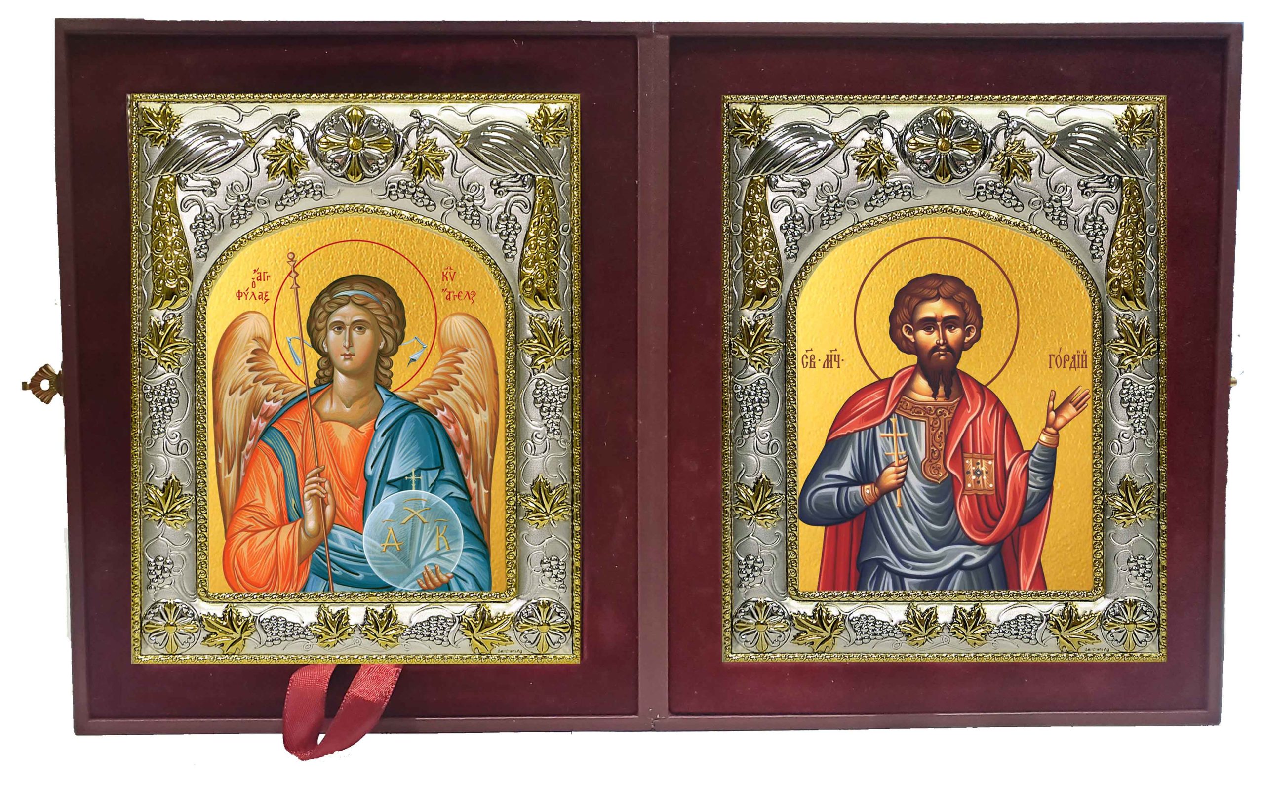 Складень Ангел Хранитель и Гордий Каппадокийский, сотник мученик