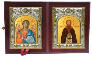 Складень Ангел Хранитель и Дионисий Глушицкий преподобный