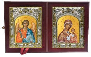 Складень Ангел Хранитель и Казанская икона Божией Матери