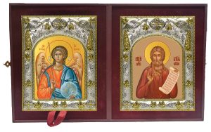 Складень Ангел Хранитель и Илия (Илья) Египетский