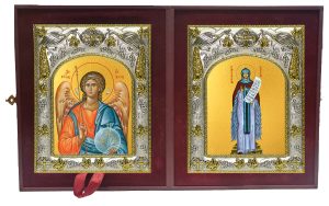 Складень Ангел Хранитель и Афанасия Эгинская, преподобная