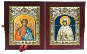 Складень Ангел Хранитель и Домна Никомидийская, мученица