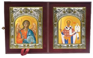 Складень Ангел Хранитель и Николай Можайский
