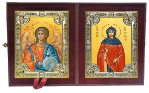 Складень Ангел Хранитель и Кира Берийская (Македонская) преподобная