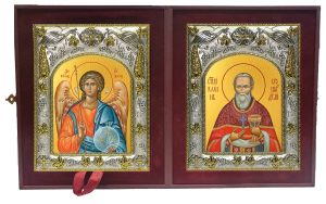 Складень Ангел Хранитель и Иоанн (Иван) Кронштадский праведный, чудотворец