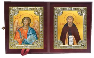 Складень Ангел Хранитель и Сергий (Сергей) Радонежский преподобный