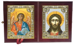 Складень Ангел Хранитель и Господь Вседержитель