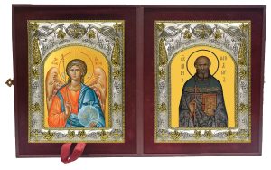 Складень Ангел Хранитель и Федор(Феодор) Беляев, священномученик