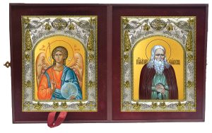 Складень Ангел Хранитель и Герман Аляскинский преподобный